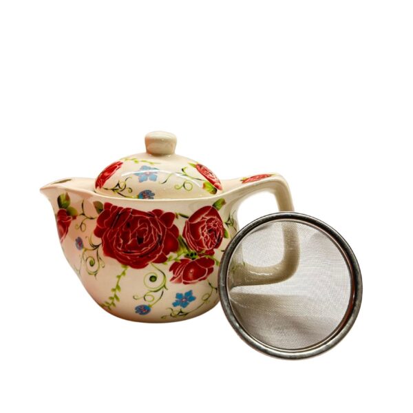 Oriental Tea Pot Small - Roses - Image 2
